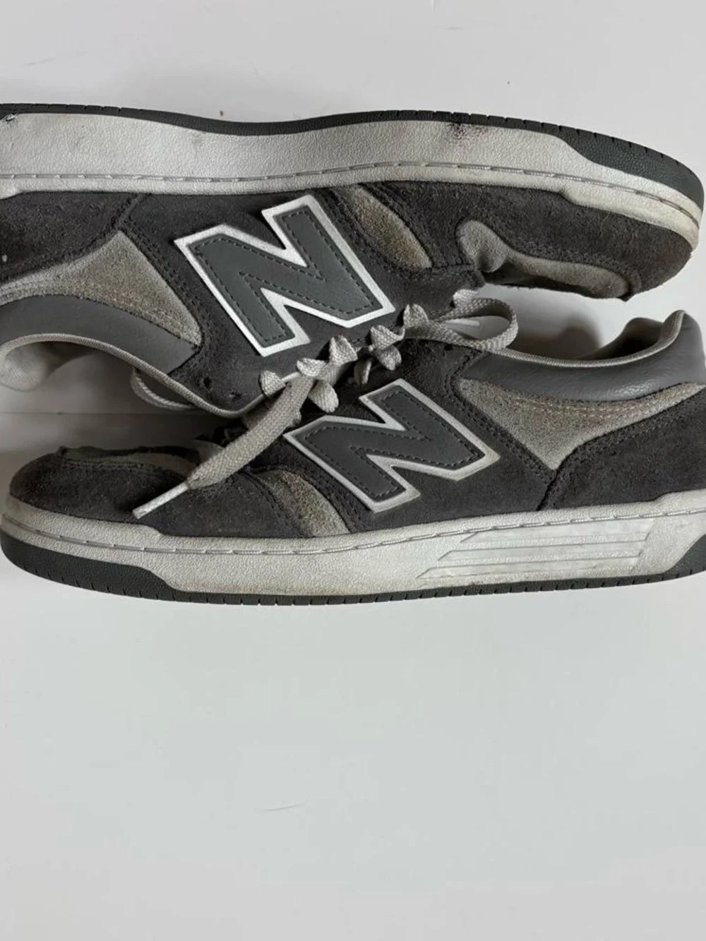 New Balance 480 Gray and Light Gray Suede Men's Sneakers